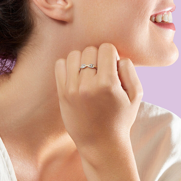 Bague fine ETREINTE - Argenté / Doré - Bagues  | Agatha