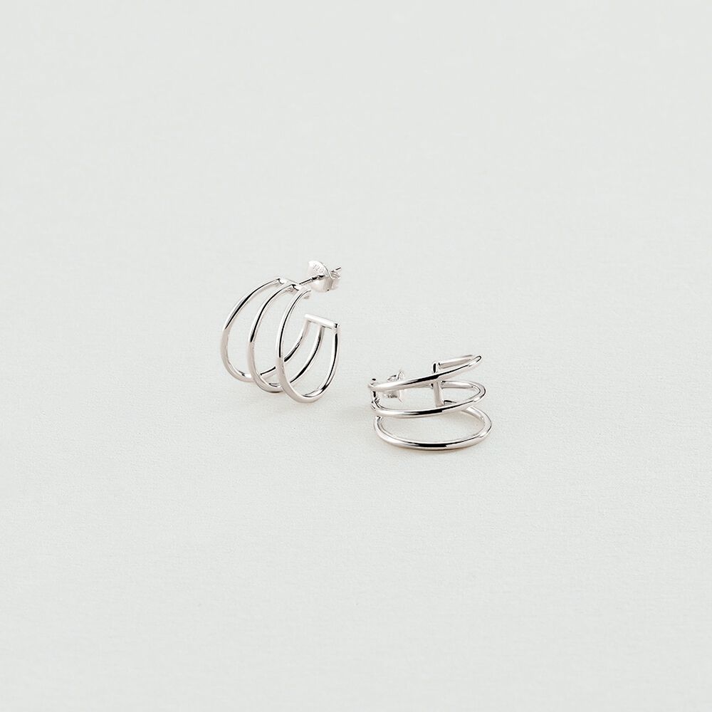Créoles PHILRIN - Argenté - Boucles d'oreilles fantaisies  | Agatha