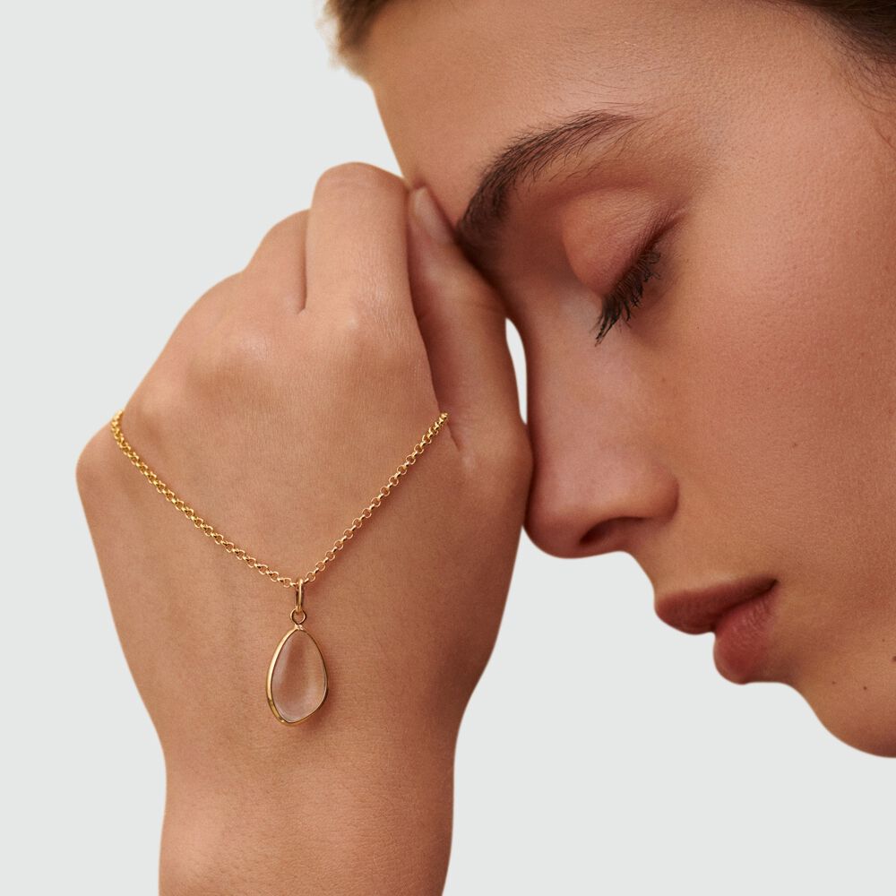 Pendentif PIERRE NATURELLE - Quartz blanc - Autres pierres  | Agatha