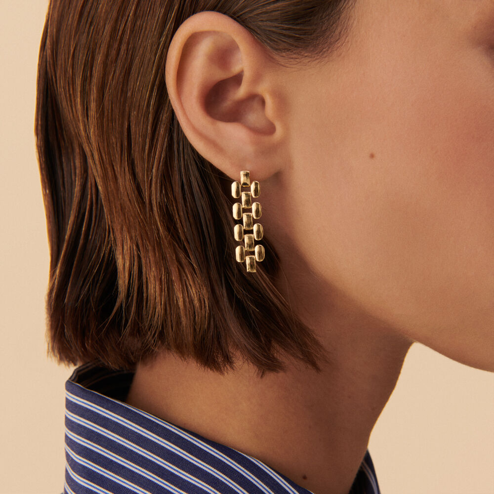 Boucles d'oreilles pendantes MINUIT - Doré - Boucles d'oreilles pendantes  | Agatha