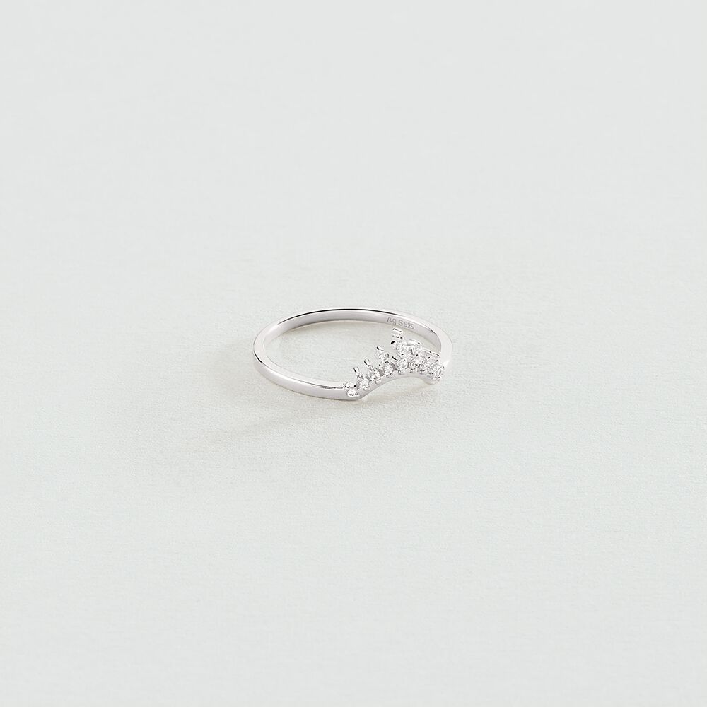 Bague fine LUCKY EYE - Cristal / Argenté - Outlet  | Agatha