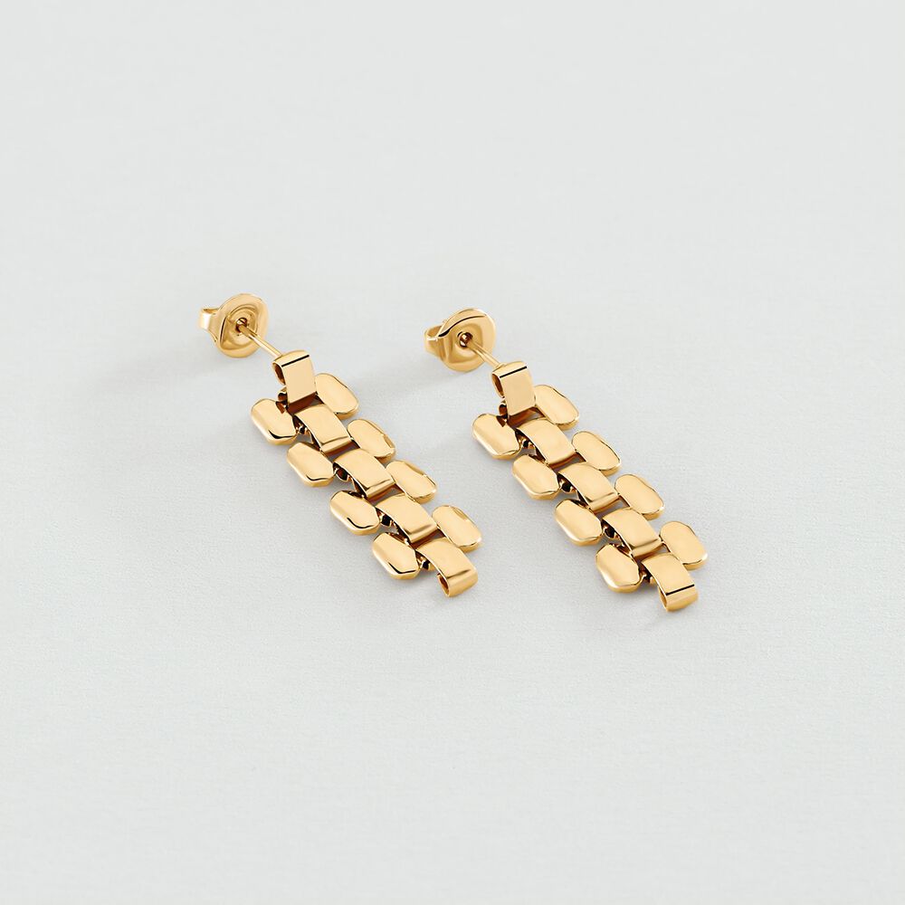 Boucles d'oreilles pendantes MINUIT - Doré - Boucles d'oreilles fantaisies  | Agatha