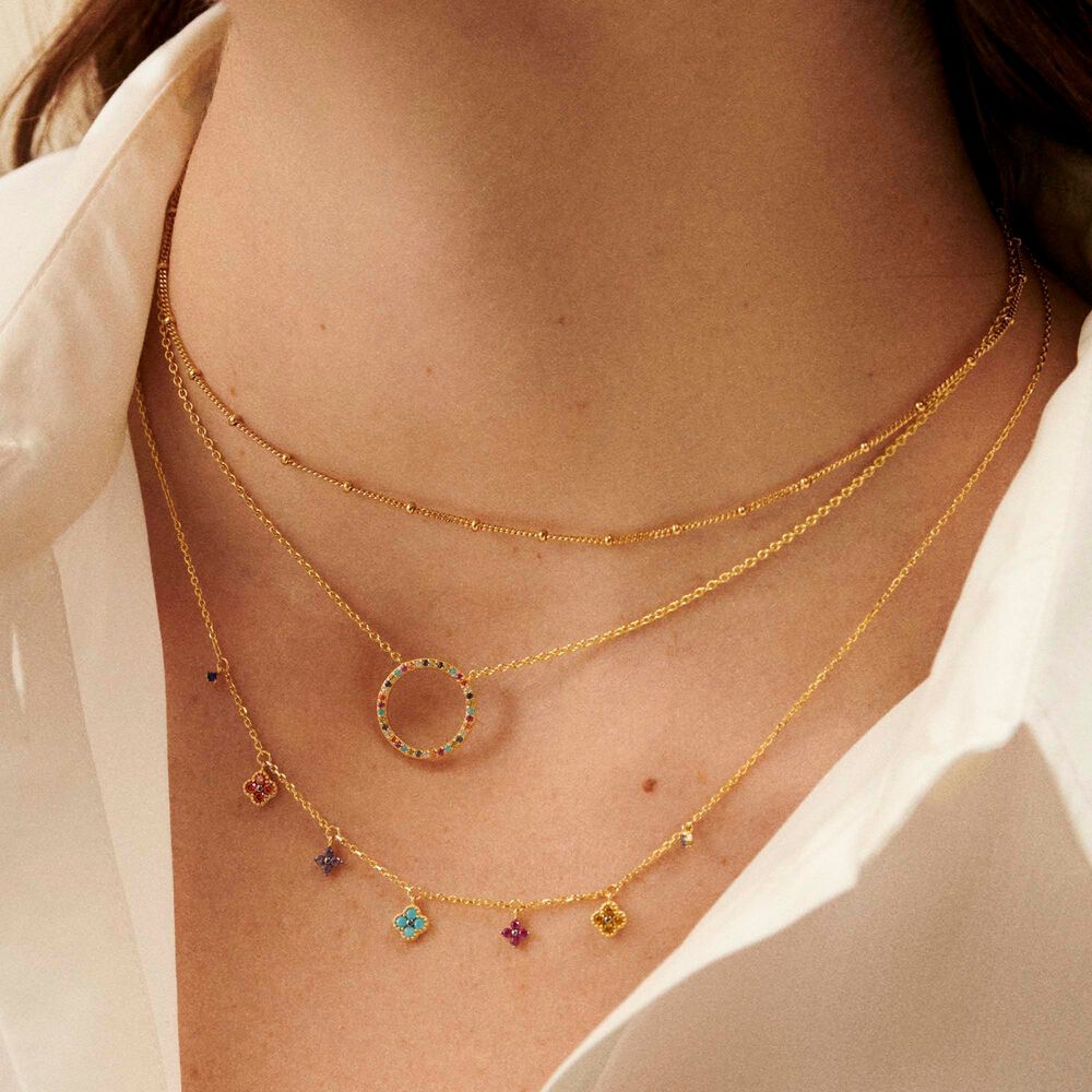 Collier ras du cou RAINBOW - Multicolore / Doré - Colliers fantaisie  | Agatha