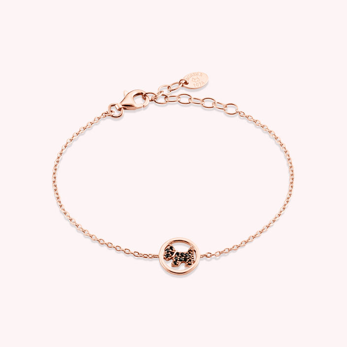 Bracelet souple PIBLACK - Noir / Rose - Bracelets  | Agatha