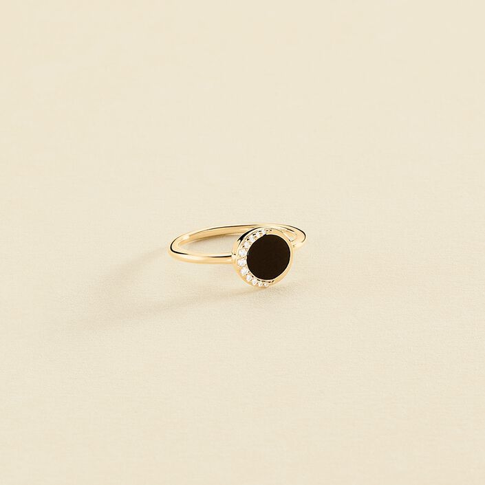 Bague fine MOONONYX - Onyx - Bagues  | Agatha