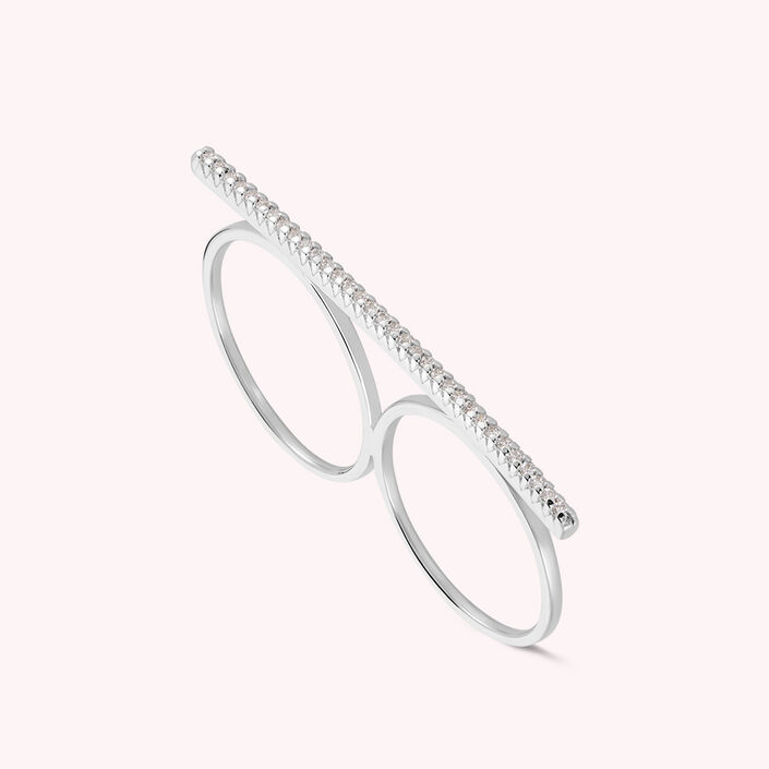 Bague fine PRECIOUS - Cristal / Argenté - Bagues  | Agatha