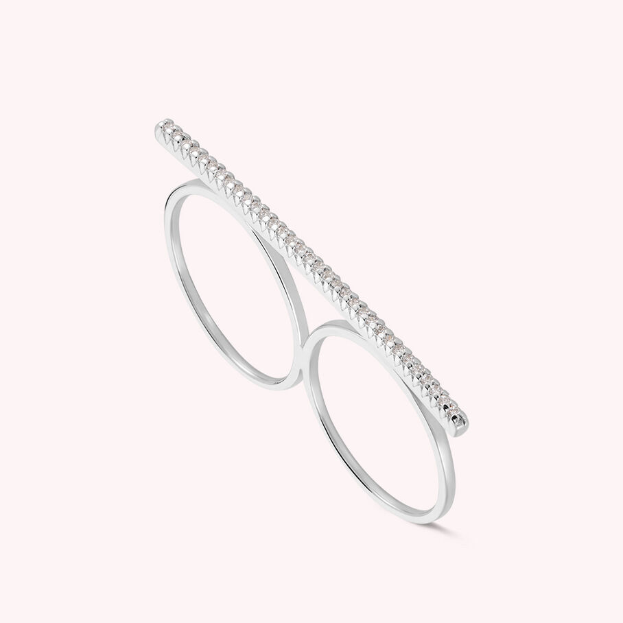 Bague fine PRECIOUS - Cristal / Argenté - Bagues  | Agatha