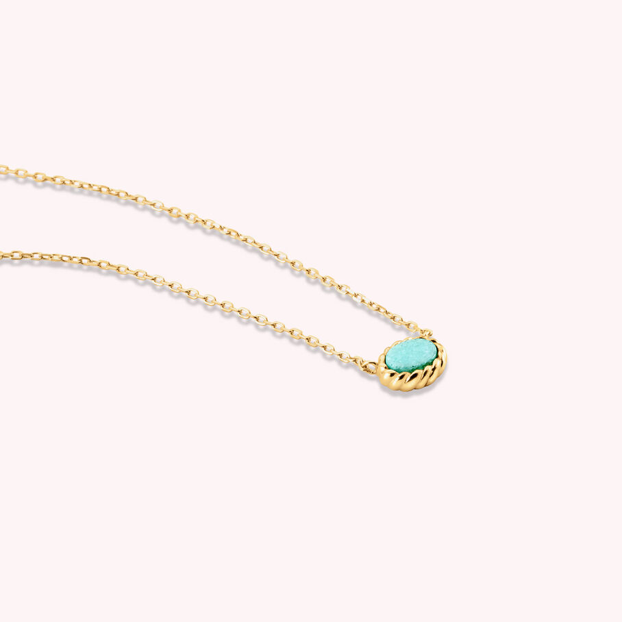 Collier ras du cou ATMA - Amazonite/ jaune - Colliers  | Agatha