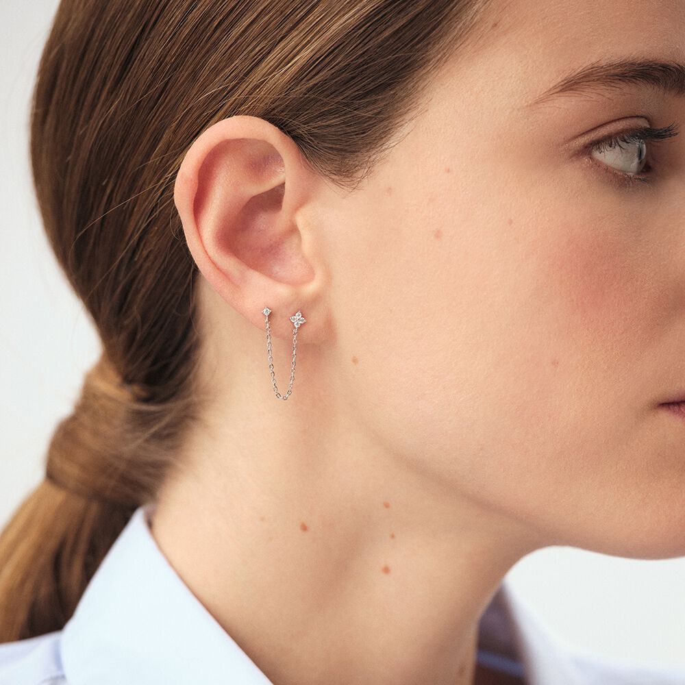 Piercing puce MIX& MATCH - Cristal / Argenté - Fête des mères  | Agatha