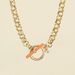 Collier ras du cou LENNON - Orange / Doré - Colliers  | Agatha