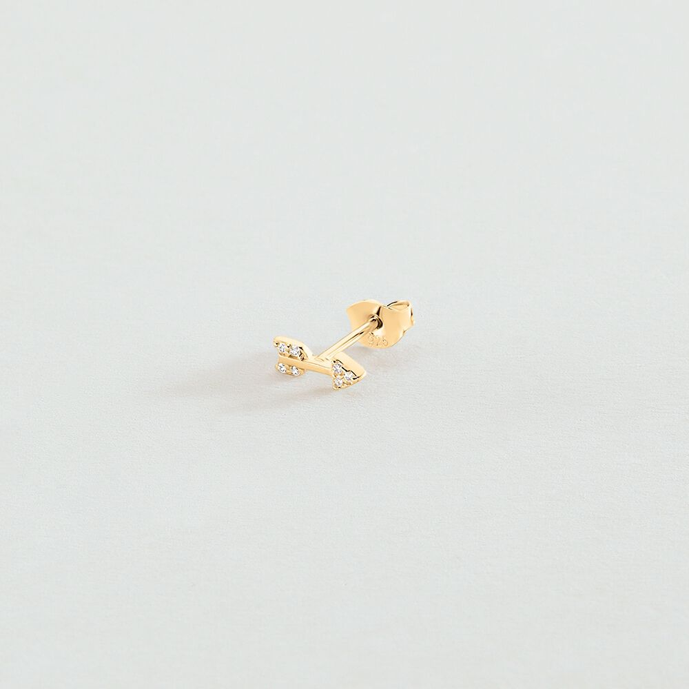 Piercing puce FLECHITA - Cristal / Doré - Piercings  | Agatha