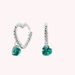 Créoles BEGUIN - Vert / Argenté - Boucles d'oreilles  | Agatha