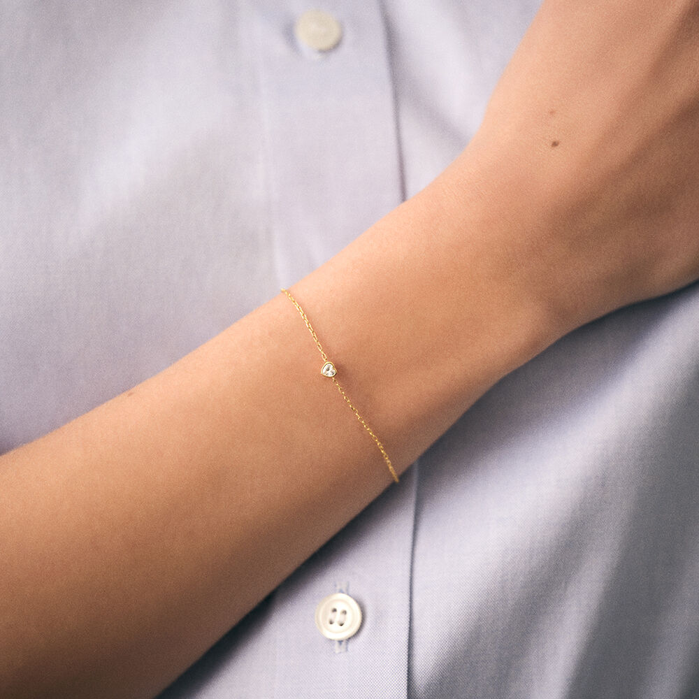 Bracelet souple ADOREE - Cristal / Doré - Bracelets fantaisie  | Agatha
