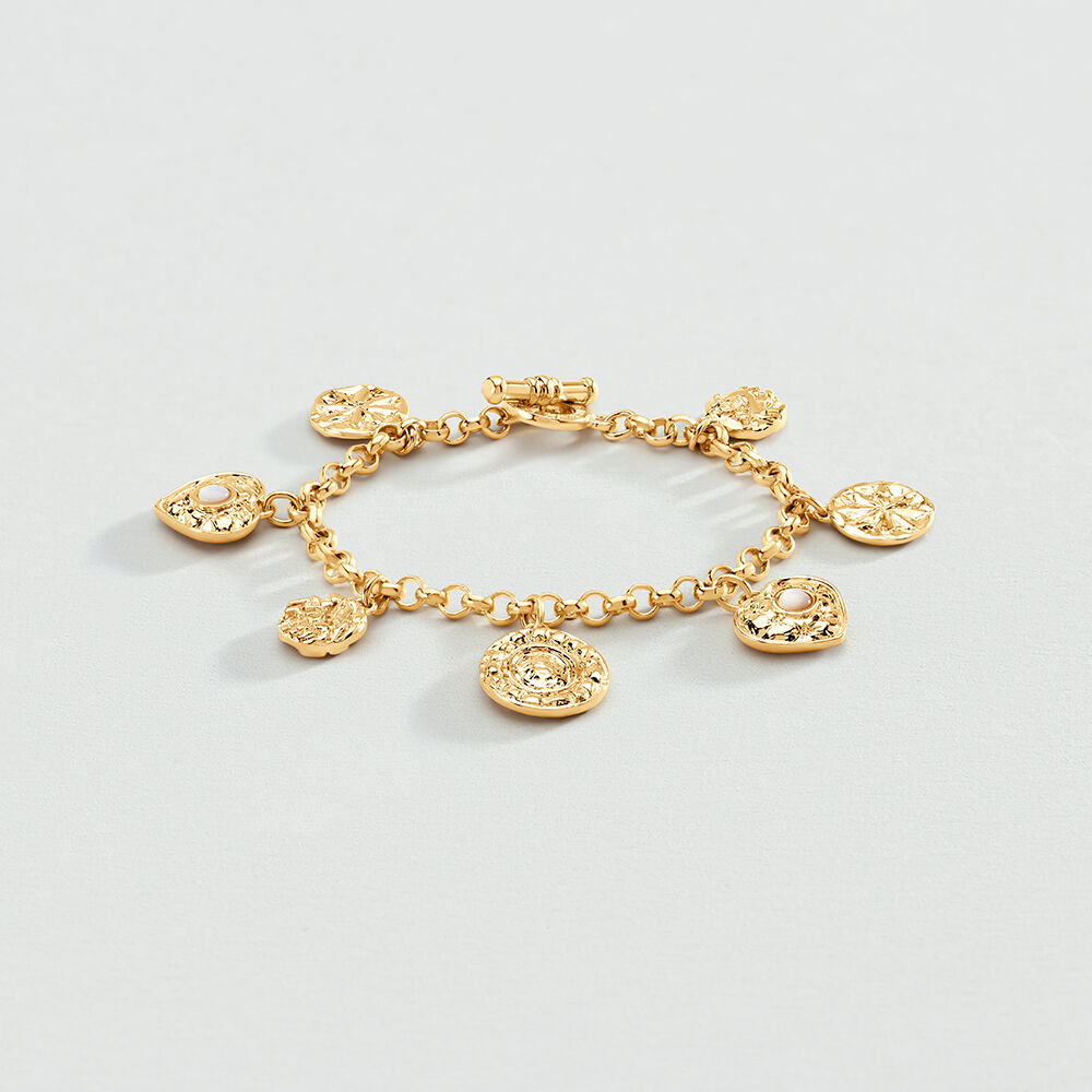 Bracelet souple PONT DES ARTS - Doré / Blanc - Bracelets souples  | Agatha
