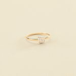 Bague fine GLORIA - Cristal / Doré - Bagues  | Agatha