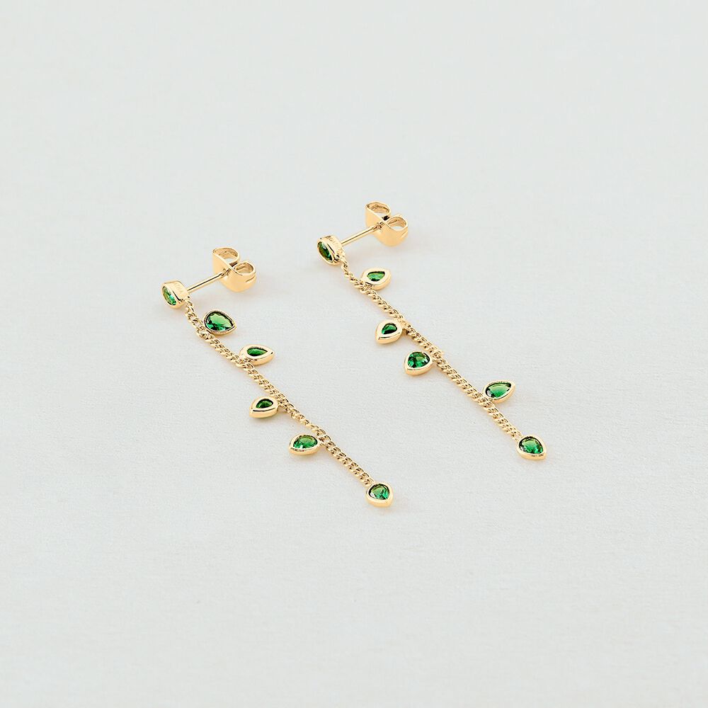 Boucles D'oreilles à Clip Vintage Agatha Motif Feuillage - Occasion
