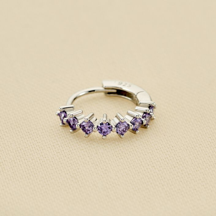 Piercing créole RADIANTE - Lilas - Piercings  | Agatha