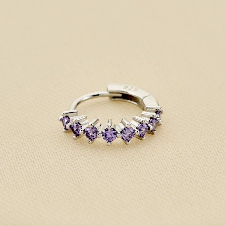 Piercing créole RADIANTE - Lilas - Piercings  | Agatha