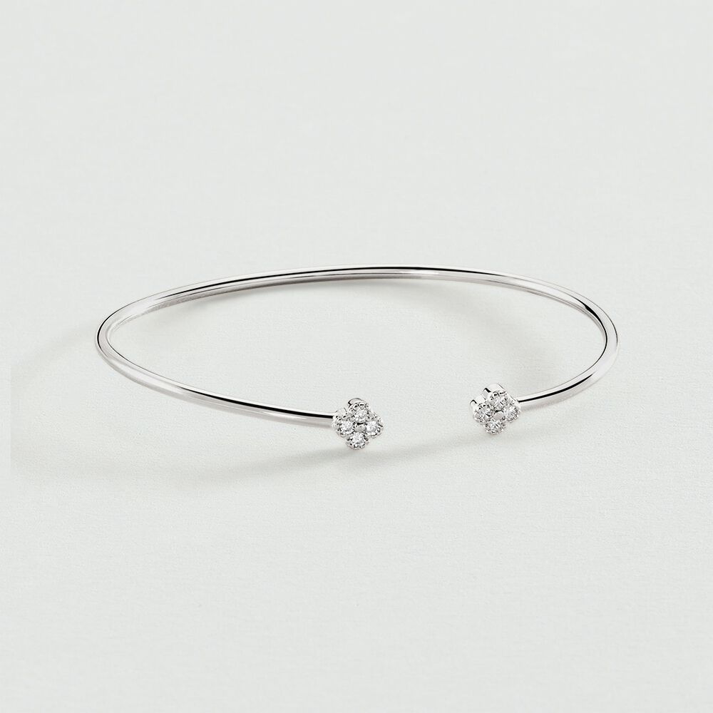 Bracelet Jonc Plaqué Argent Shabada - Modèle TU Argenté, Neuf Avec étiquettes, Femme
