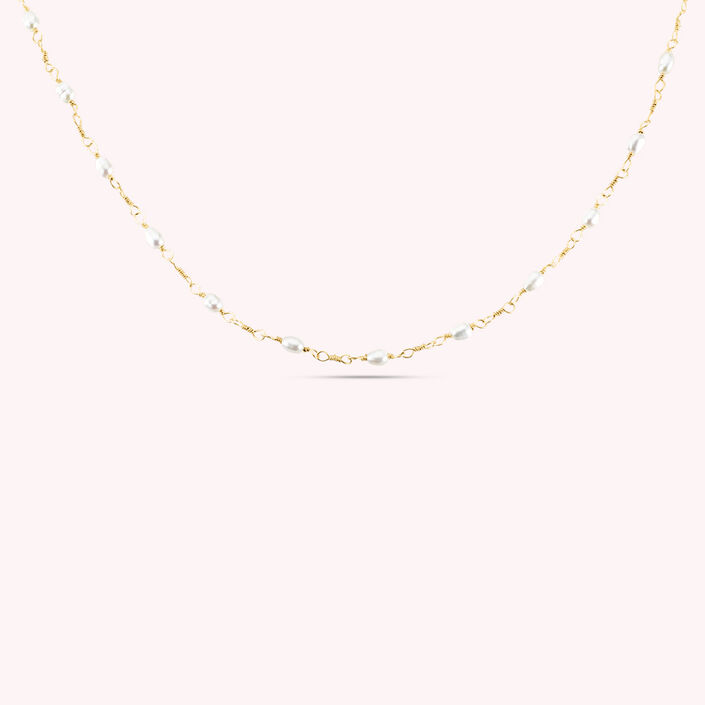 Chaine BE GIPSY - Perle / Doré - Bijoux  | Agatha