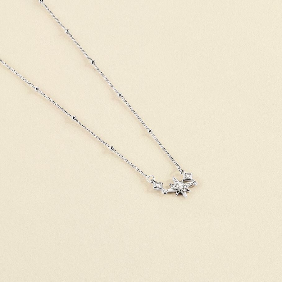 Collier ras du cou OURSE - Cristal / Argenté