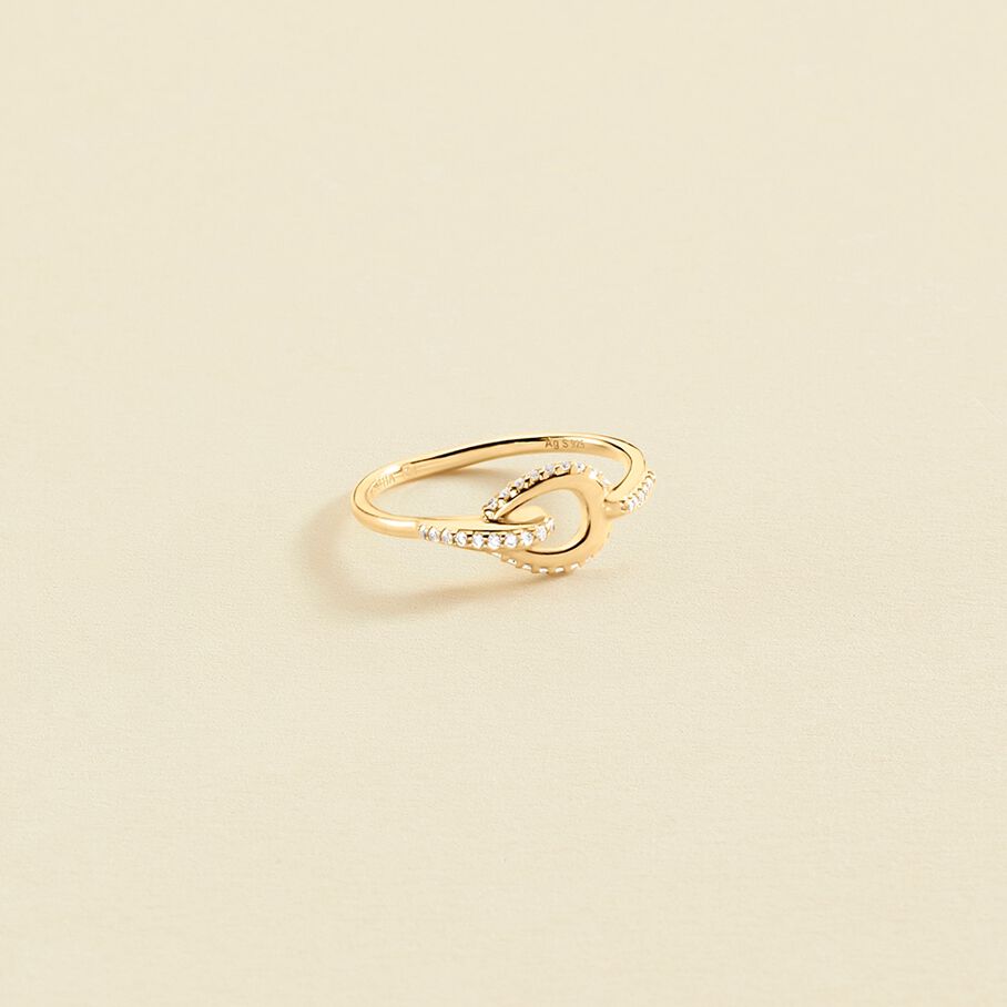 Bague fine GEMINI - Cristal / Doré - Bagues  | Agatha