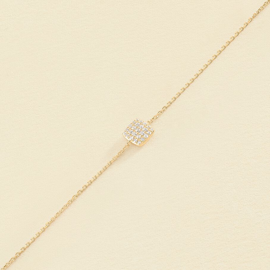 Bracelet souple GLORIA - Cristal / Doré - Bracelets  | Agatha