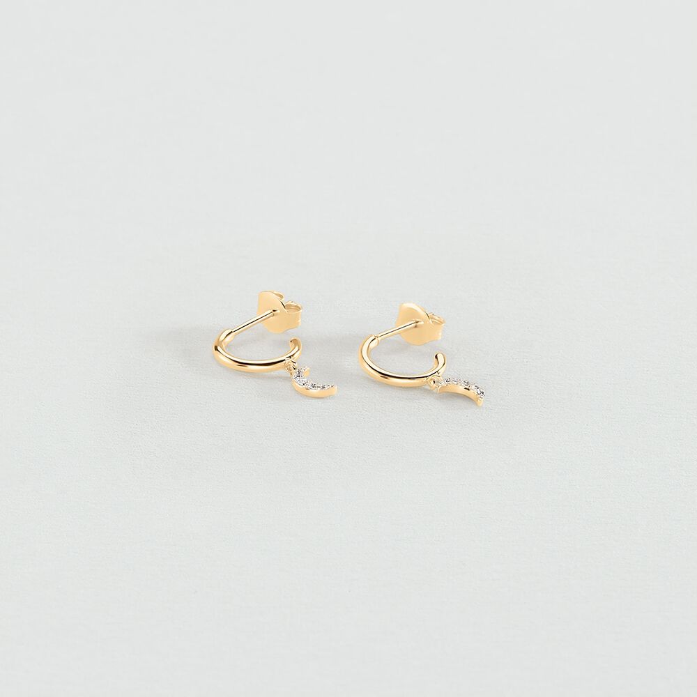 Créoles MAHINA - Cristal / Doré - Boucles d'oreilles fantaisies  | Agatha
