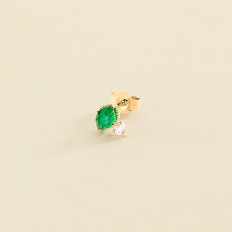 Piercing puce MIX & MATCH - Vert / Doré - Piercings  | Agatha