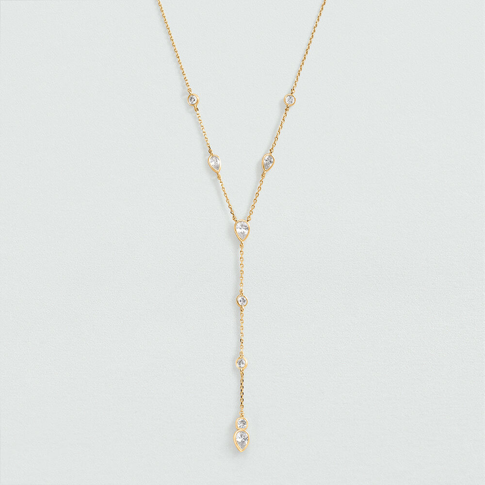 Collier mi-long CANDY - Cristal / Doré - Colliers mi-long  | Agatha