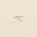 Bague fine IMPERIAL - Cristal / Argenté - Bagues  | Agatha