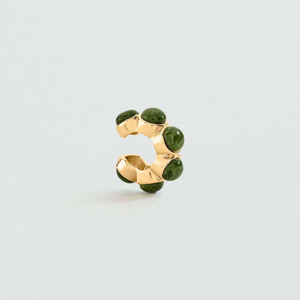 Piercing ear cuff PIERRE BATIGNOLLES - Vert / Dor&eacute; - Piercings  | Agatha