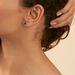 Boucles d'oreilles puces ATMA - Lapis/ bleu
