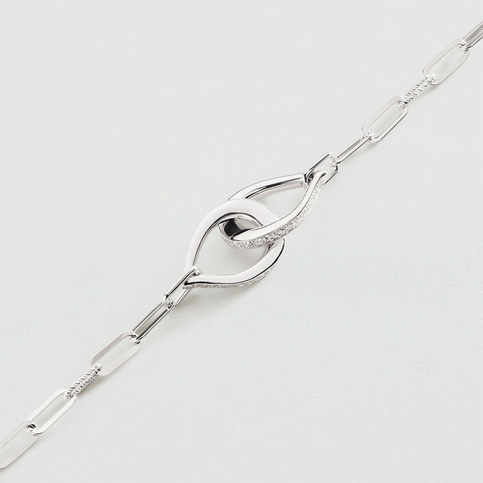 Bracelet souple GEMINI - Cristal / Argenté - Bracelets  | Agatha