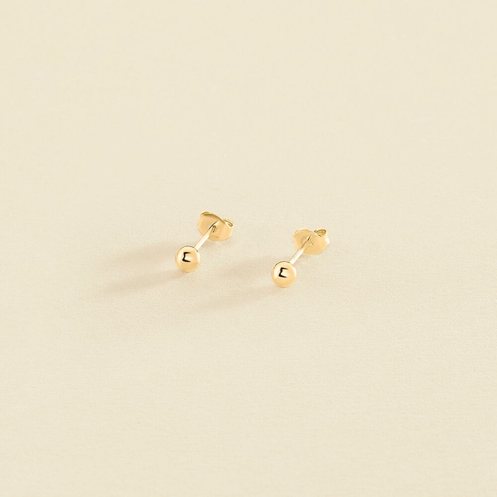 Boucles d'oreilles puces SOL - Doré - Boucles d'oreilles puces  | Agatha
