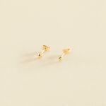 Boucles d'oreilles puces SOL - Doré - Boucles d'oreilles puces  | Agatha