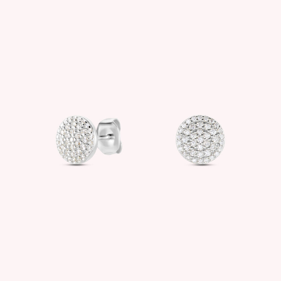 Boucles d'oreilles puces CRISTAL - Cristal / Argenté - Boucles d'oreilles puces  | Agatha