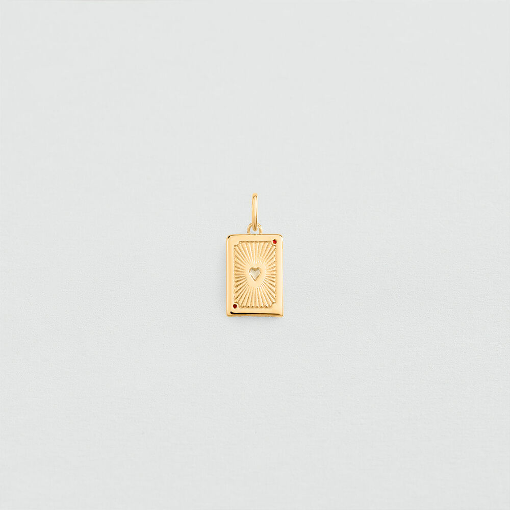 Pendentif CARTE - Rouge / Dor&eacute; - Nouveaut&eacute;s  | Agatha