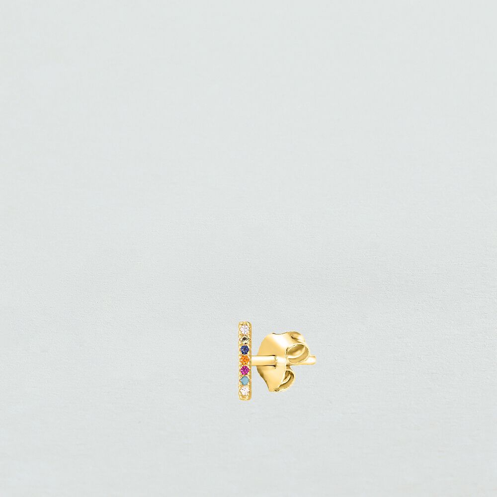 Piercing puce RAINBOWS - Multicolore / Doré - Outlet  | Agatha