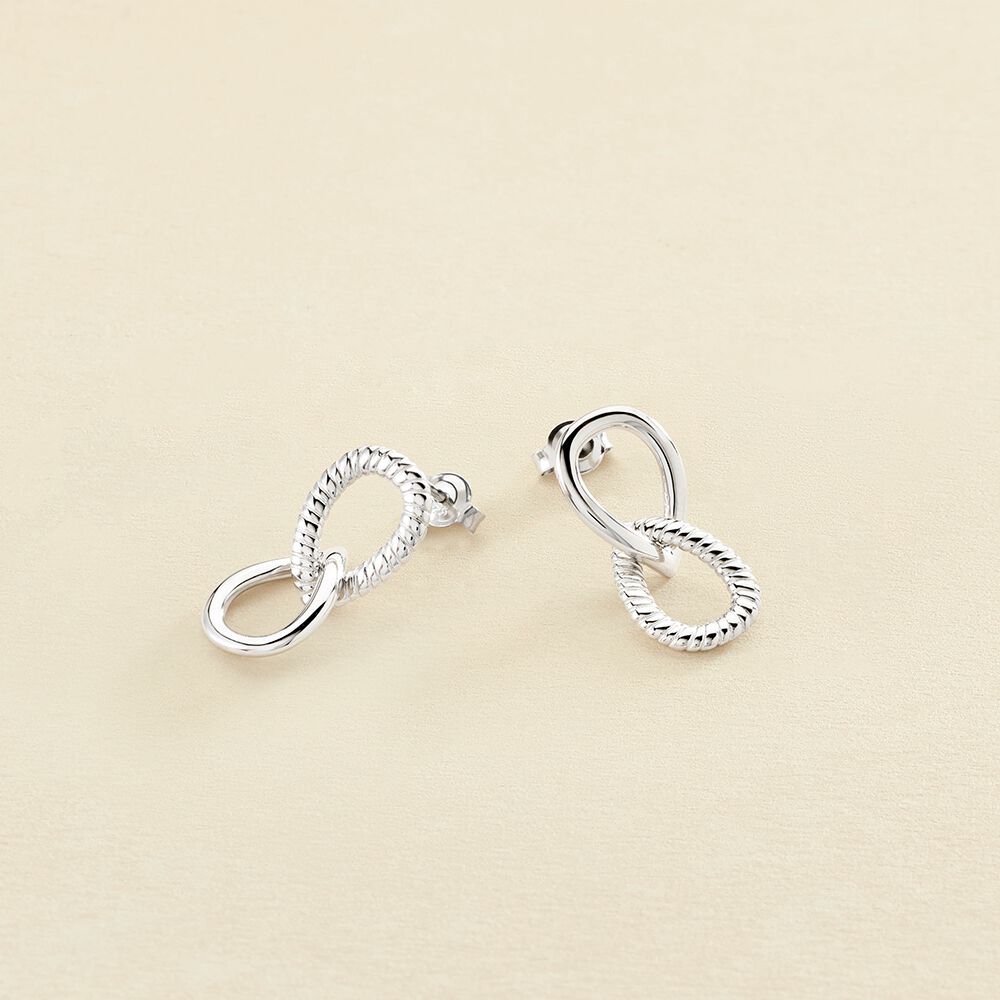 Boucles d'oreilles pendantes HARMONIE - Argenté - Boucles d'oreilles  | Agatha