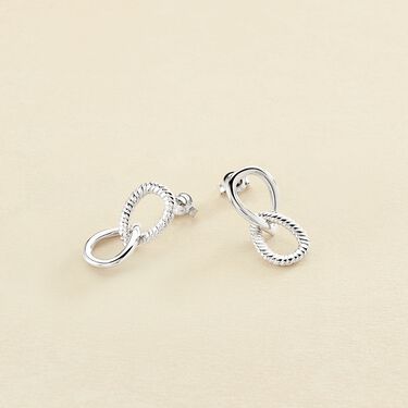 Boucles d'oreilles pendantes HARMONIE - Argenté - Boucles d'oreilles  | Agatha