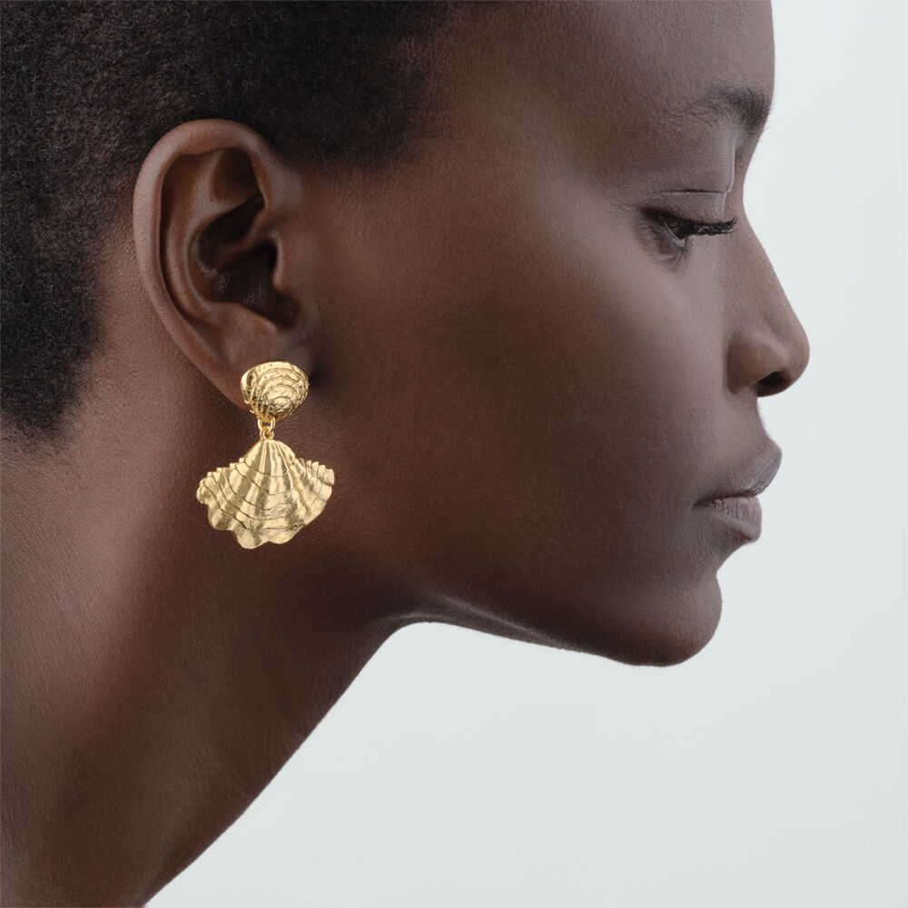 Boucles d'oreilles pendantes CALYPSO - Dor&eacute; - Boucles d'oreilles pendantes  | Agatha