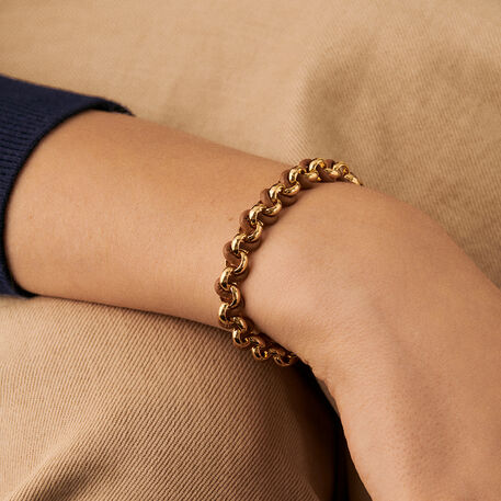 Bracelet souple TWIGGY - Doré / Camel - Bracelets  | Agatha