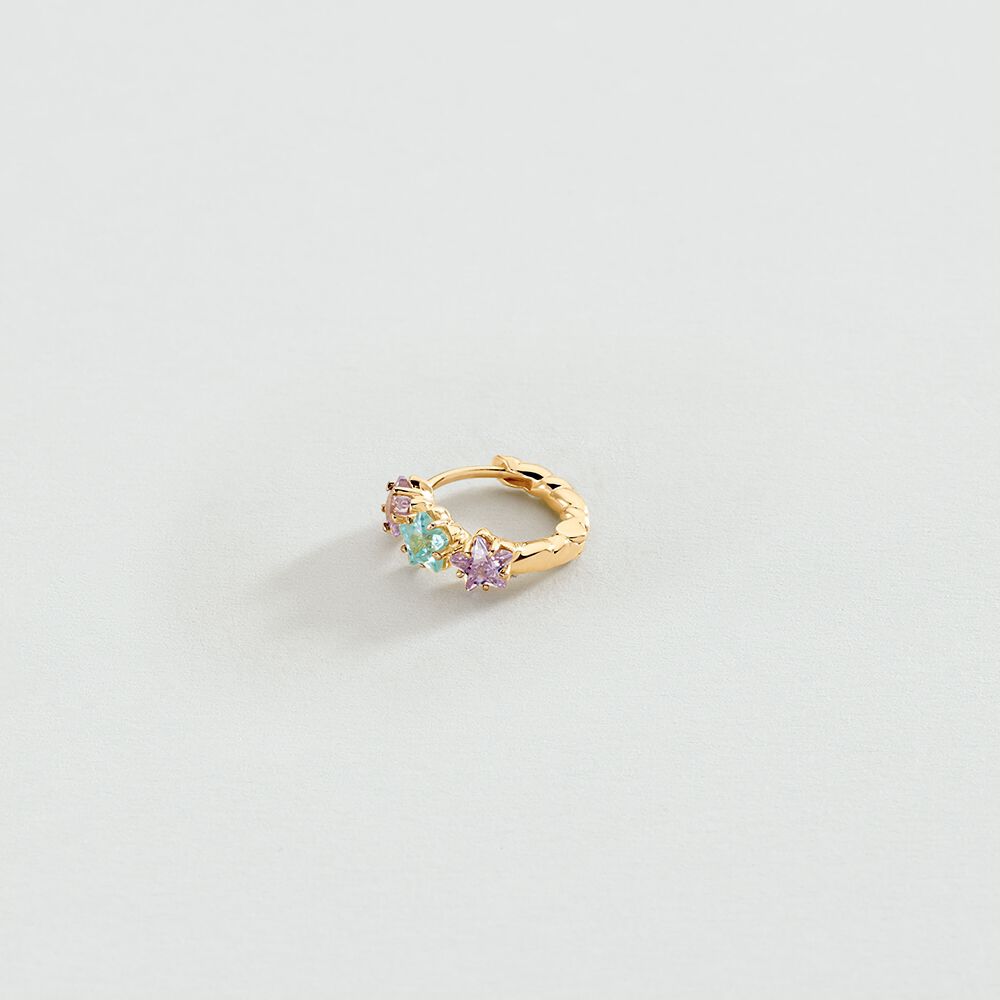 Piercing créole SPACEAGE - Multicolore / Doré - Piercings  | Agatha