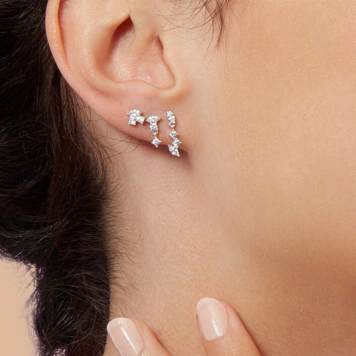 Piercing puce AMAS - Cristal / Argenté - Piercings  | Agatha