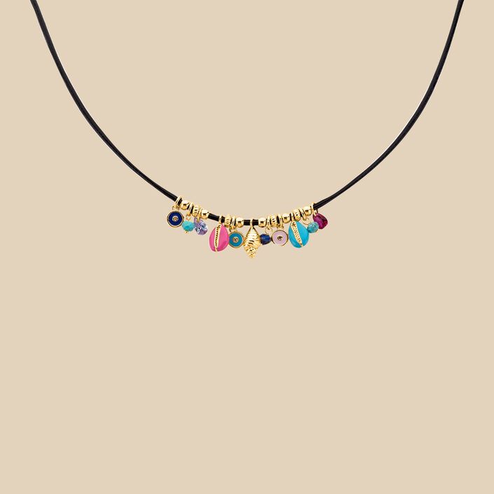 Collier ras du cou CYCLADES - Multicolore / Doré - Colliers  | Agatha