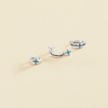 Piercing créole BELOVED - Multicolore / Argenté - Piercings  | Agatha