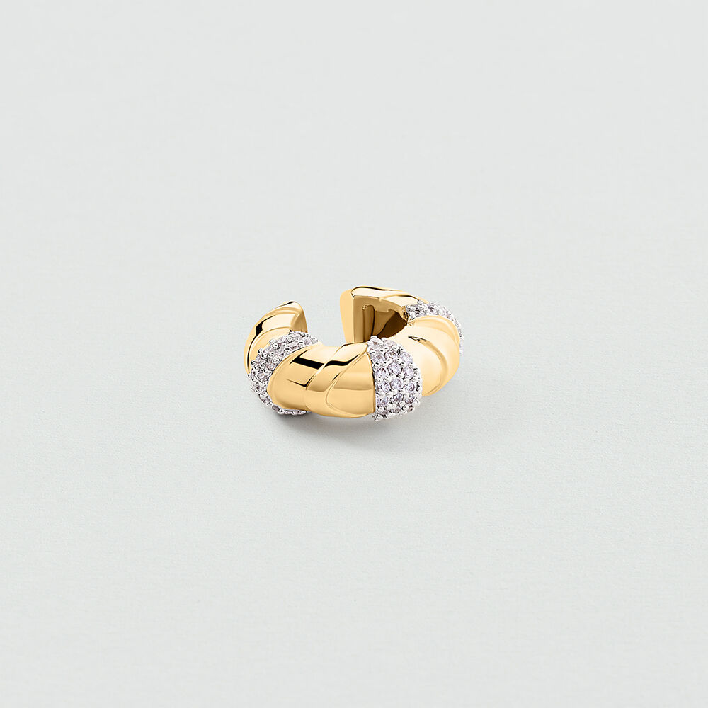 Piercing ear cuff MARIA POMBO - Cristal / Dor&eacute; - Piercings  | Agatha