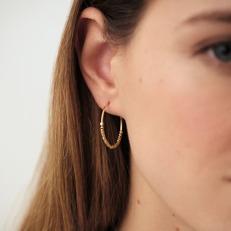 Créoles GOLDEN - Doré - Boucles d'oreilles  | Agatha