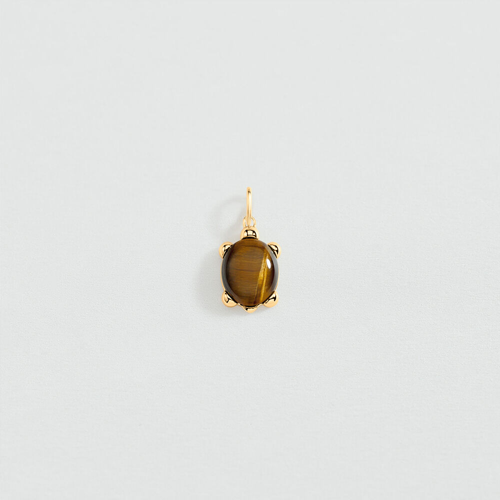 Pendentif TORTUE - Marron / Dor&eacute; - Bijoux  | Agatha